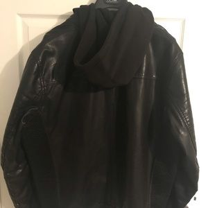 Black leather Rock & Republic jacket